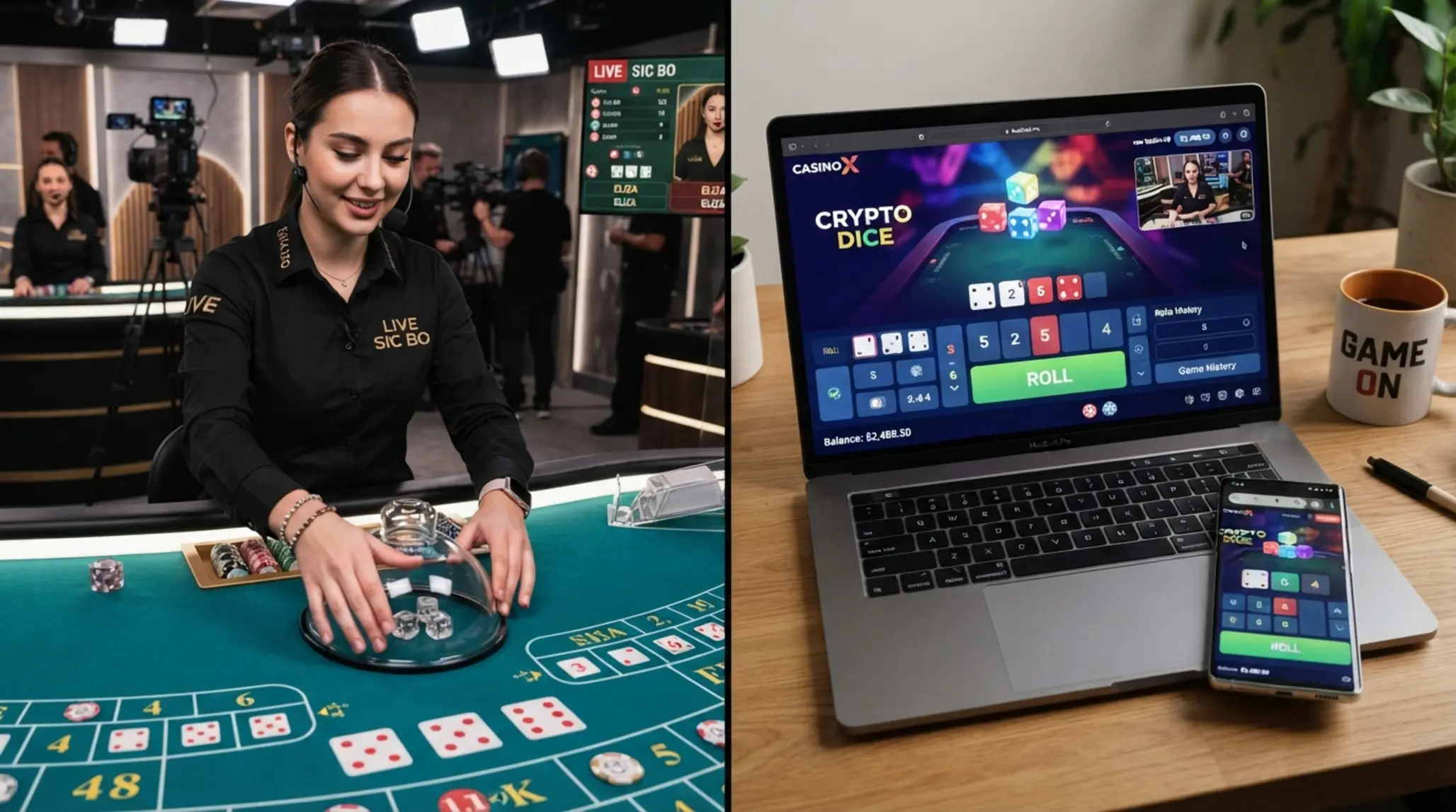 Porównanie craps na żywo i wersji RNG na ekranie