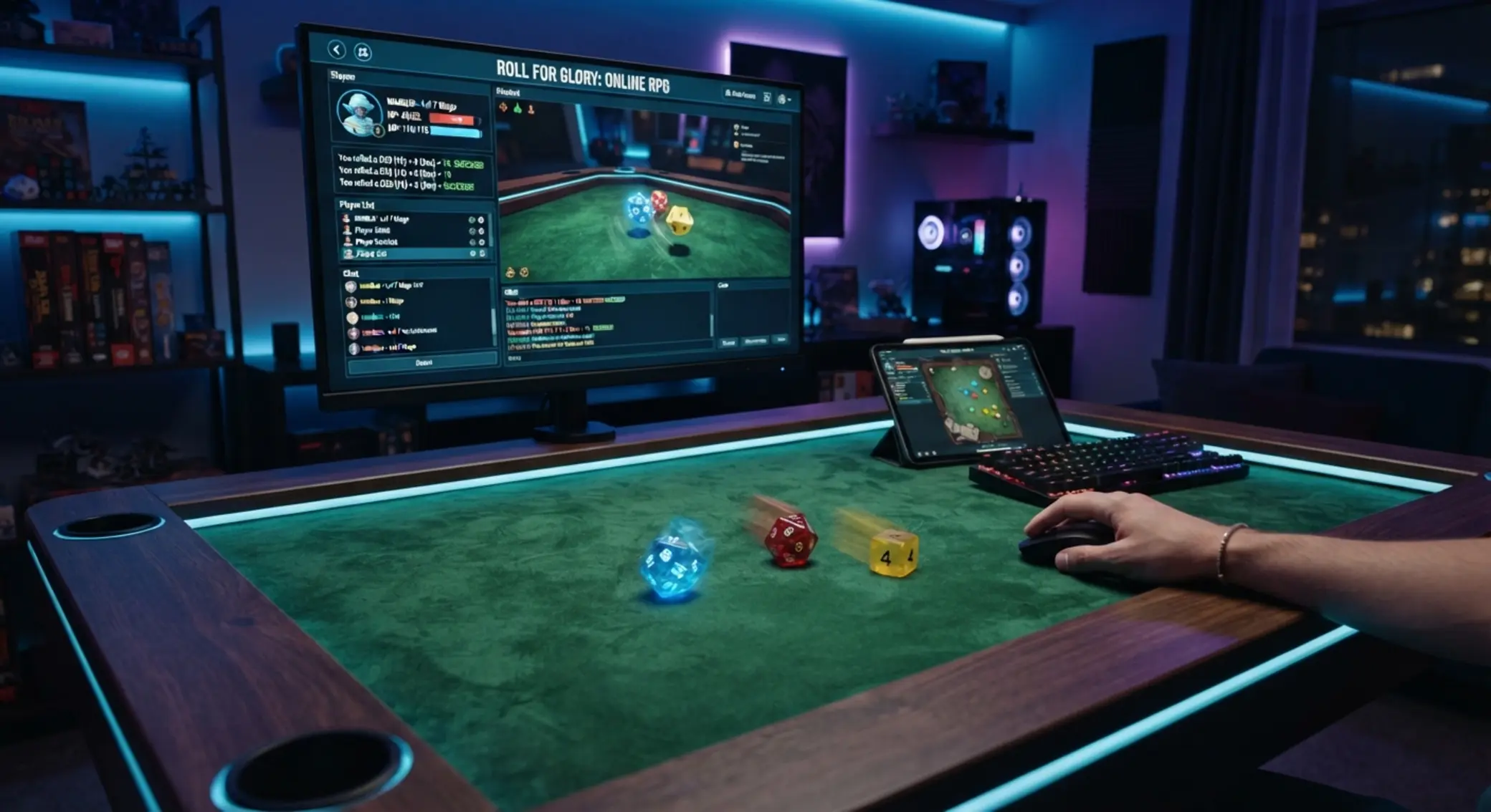 Stół do craps online z kośćmi i ekranem interfejsu