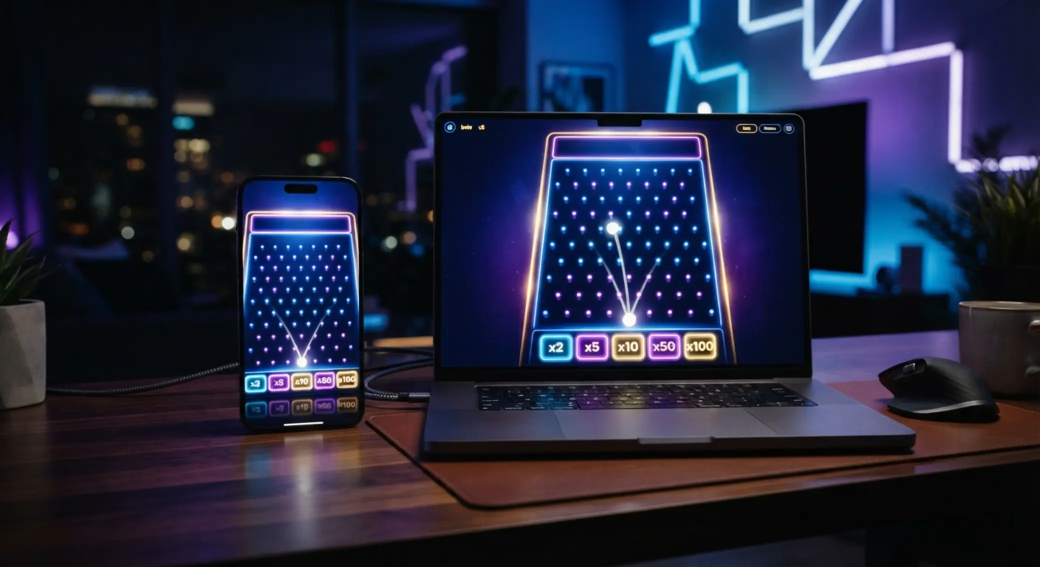 Plinko na telefonie i komputerze Gra Plinko na smartfonie i laptopie